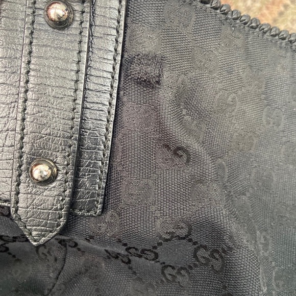 GUCCI Canvas Monogram Large Horse bit Hobo - Picture 10 of 10